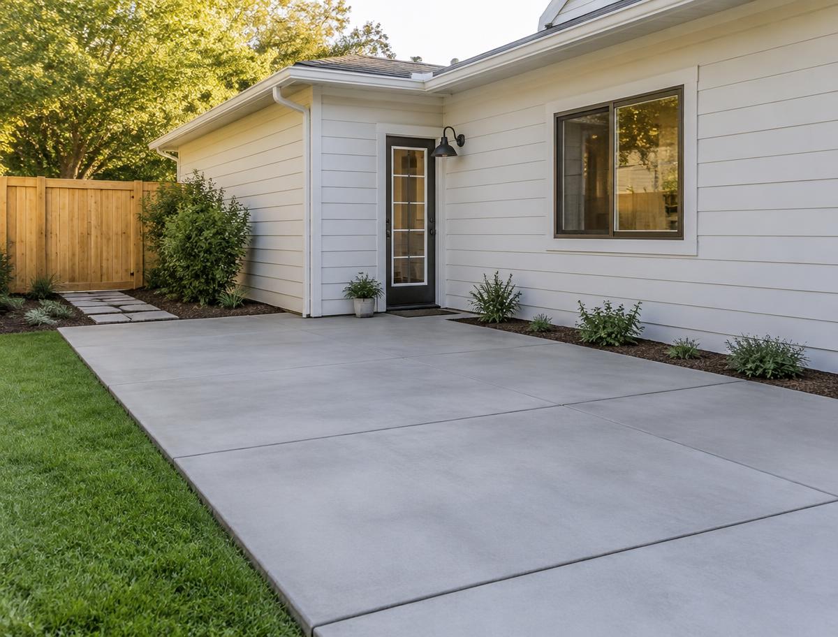 Illustrative finished residential concrete area