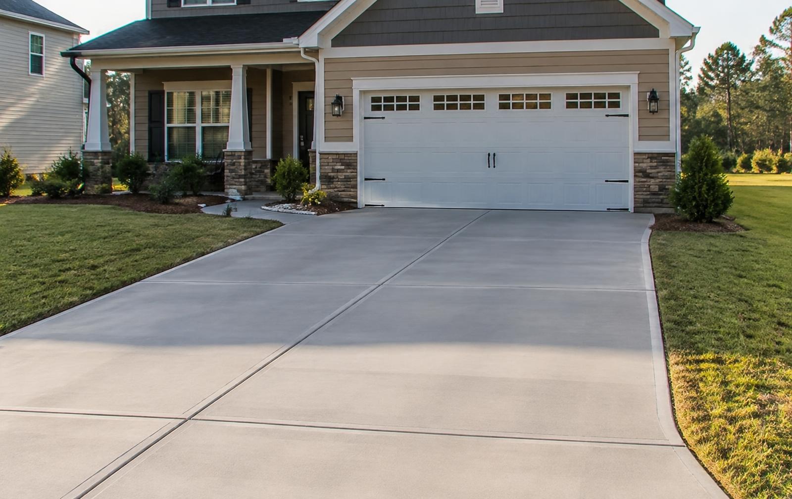 Illustrative residential concrete driveway