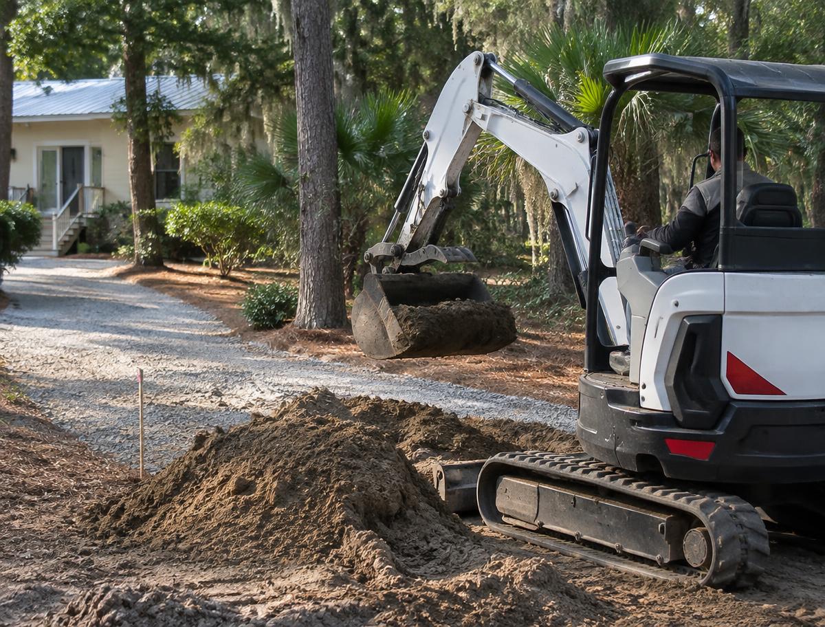 Illustrative residential excavation equipment